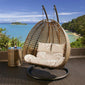 Hindoro Outdoor Furniture Double Seater Hanging Swing (Golden Brown)