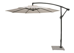 Hindoro Impression Luxury Side Pole Patio ; Garden Outdoor Lawn Umbrella - 9 ft Diameter White with Base
