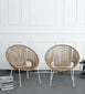 Hindoro Rope and Metal Outdoor Chair In White & Natural Finish (Set Of 2)