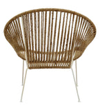 Hindoro Rope and Metal Outdoor Chair In White & Natural Finish (Set Of 2)