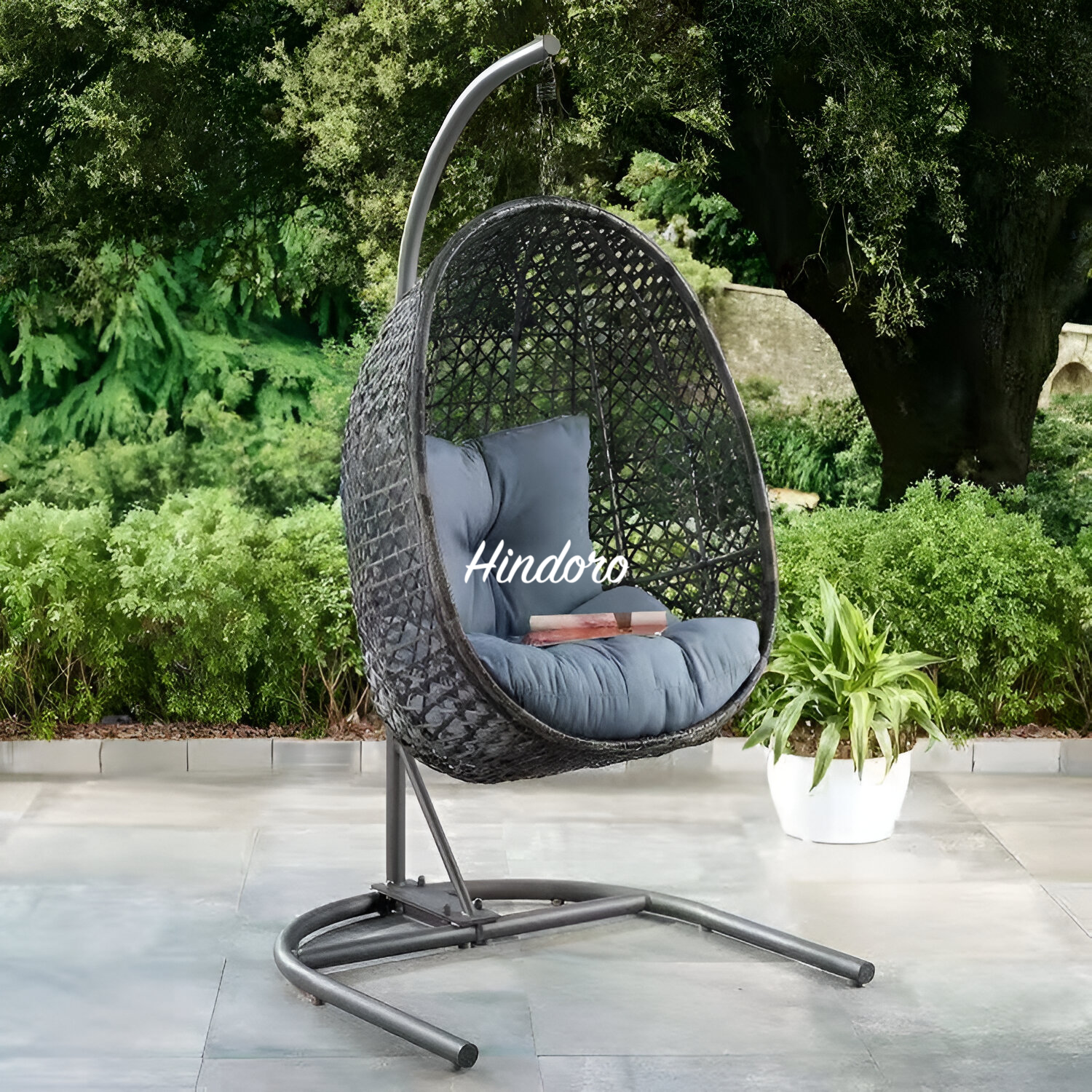 Rattan discount egg swing