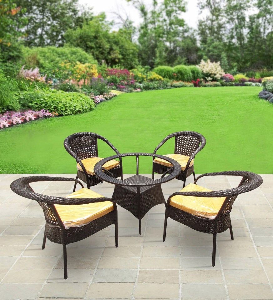 Hindoro Outdoor Furniture Garden Patio Seating Set 1 4 4 Chairs and Ta