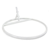Hindoro Single Seater Hanging Swing With Stand For Balcony Garden Swing, White With Blue Cushion