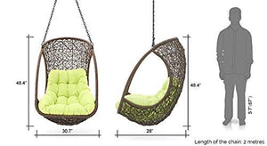 Hindoro Outdoor Balcony Swing Chair Without Stand (Brown, Suspended)
