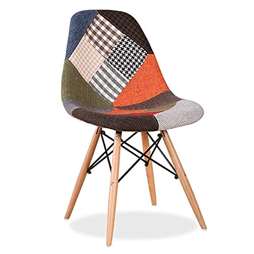 Hindoro Modern Furniture Patchwork Cushioning (Upholstered) Furniture Chair for Cafeteria Seating/Dining/Side Chair/Kitchen/Restaurants/Hotels