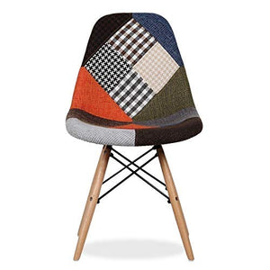 Hindoro Modern Furniture Patchwork Cushioning (Upholstered) Furniture Chair for Cafeteria Seating/Dining/Side Chair/Kitchen/Restaurants/Hotels