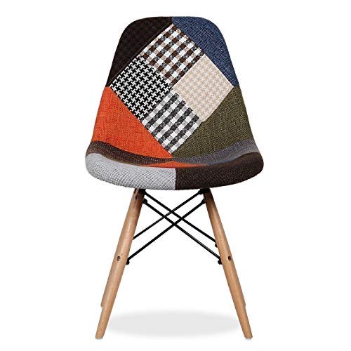 Hindoro Modern Furniture Patchwork Cushioning (Upholstered) Furniture Chair for Cafeteria Seating/Dining/Side Chair/Kitchen/Restaurants/Hotels