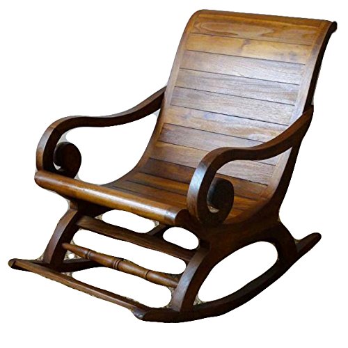 Hindoro Rocking Chair for Adult, SHEESHAM Wood Rocking Chair for Living Room
