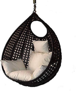 Hindoro Outdoor/Indoor/Balcony/Garden/Patio Furniture Single Seater Swing, Brown Color Hanging Swing