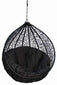 Hindoro Hanging Balcony Single Seater Swing with Cushion (Standard, Black)