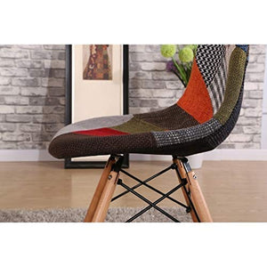 Hindoro Modern Furniture Patchwork Cushioning (Upholstered) Furniture Chair for Cafeteria Seating/Dining/Side Chair/Kitchen/Restaurants/Hotels