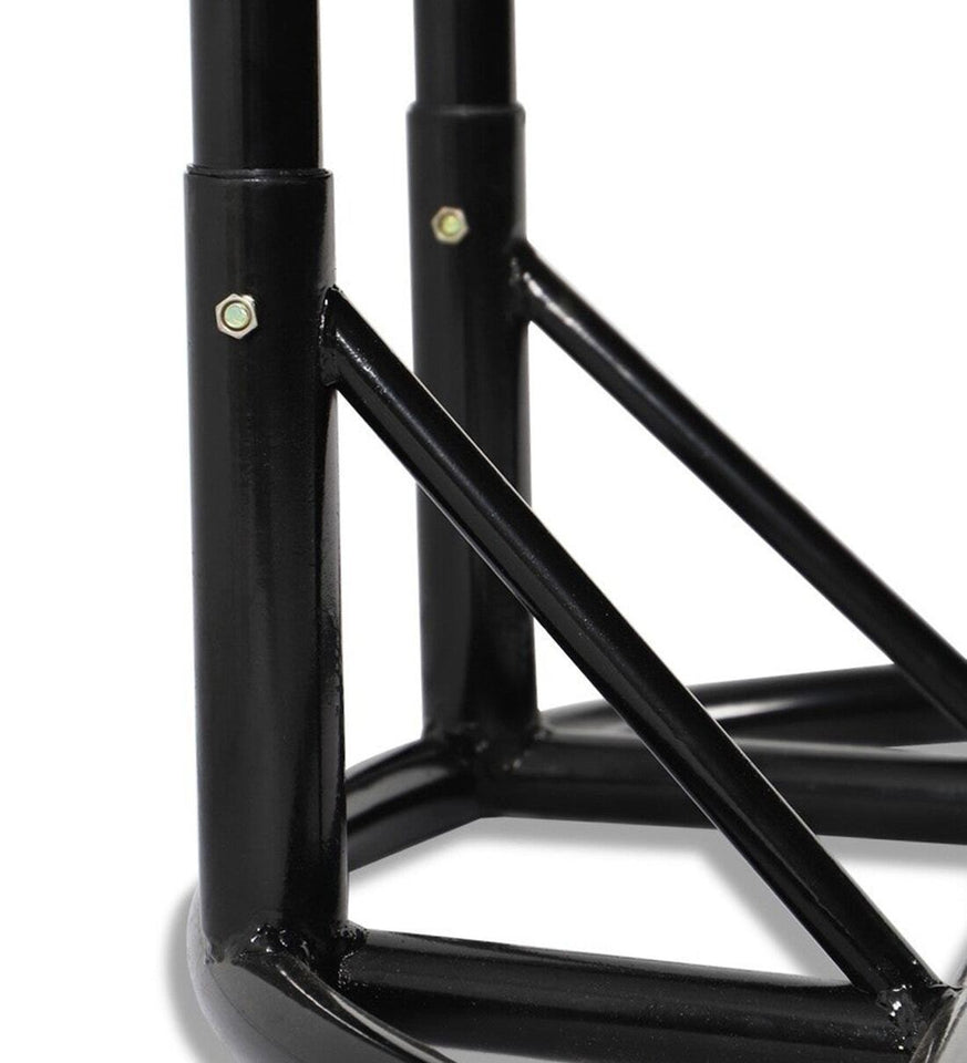 Hindoro Outdoor/Balcony Furniture Double Seater Hanging Swing with Stand (Black)