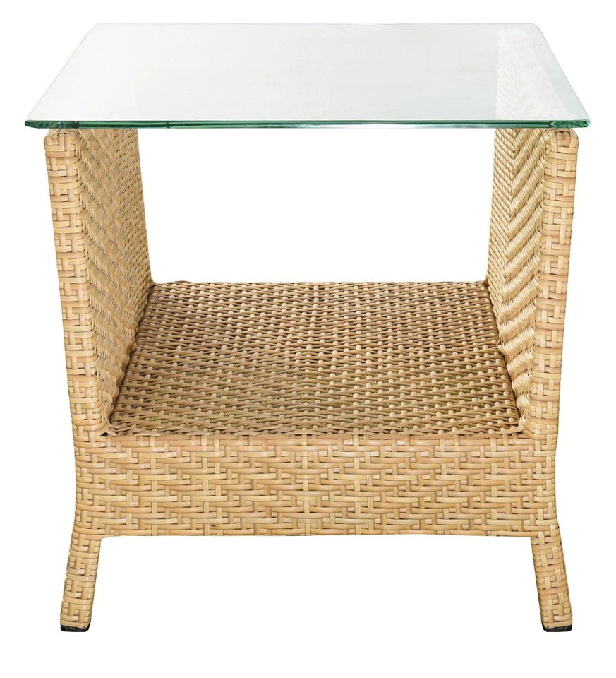 Hindoro Outdoor Furniture Garden Patio Seating Set 1+2 2 Chairs and Table Set Balcony Furniture Coffee Table Sets (Cream)