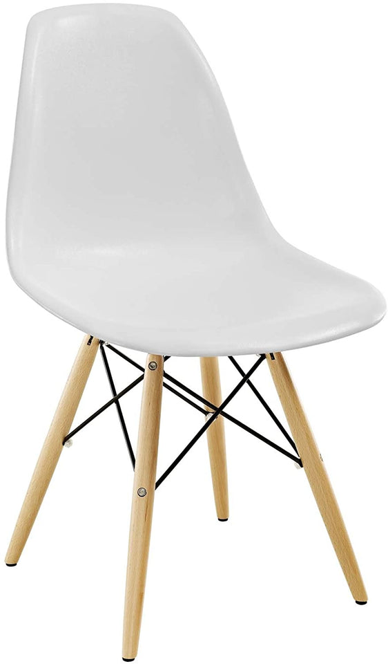 White mid century discount dining chairs