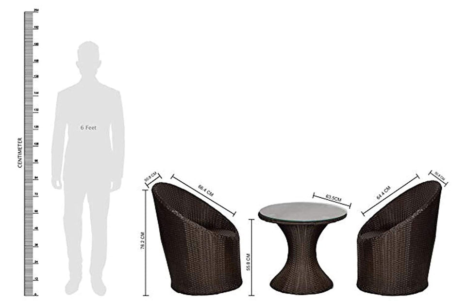 Hindoro Outdoor Furniture Garden Patio Seating Set 1+2 2 Chairs And Table Set Balcony Furniture Coffee Table Set