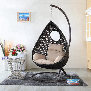 Hindoro Outdoor/Indoor/Balcony/Garden/Patio Furniture Single Seater Swing, Brown Color Hanging Swing
