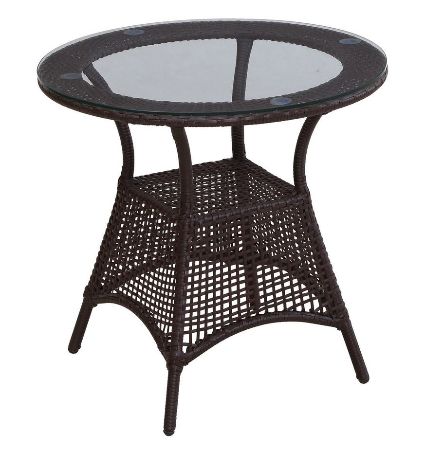 Hindoro Outdoor Furniture Garden Patio Seating Set 1+4 4 Chairs and Table Set Balcony Furniture Coffee Table Set (Dark Brown)