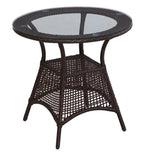 Hindoro Outdoor Furniture Garden Patio Seating Set 1+4 4 Chairs and Table Set Balcony Furniture Coffee Table Set (Dark Brown)