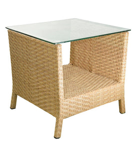 Hindoro Outdoor Furniture Garden Patio Seating Set 1+2 2 Chairs and Table Set Balcony Furniture Coffee Table Sets (Cream)