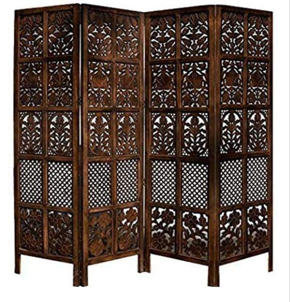 Hindoro Wooden Room Divider/Wood Separator/Office Furniture/Wooden Partition 4 Panel