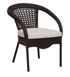 Hindoro Outdoor Furniture Garden Patio Seating Set 1+4 4 Chairs and Table Set Balcony Furniture Coffee Table Set (Dark Brown)