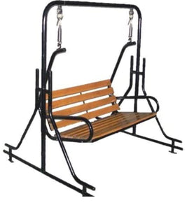 Hindoro Garden Zula Indoor Double Seater Swing (Teak Wood)