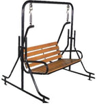 Hindoro Garden Zula Indoor Double Seater Swing (Teak Wood)