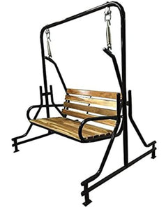 Hindoro Garden Zula Indoor Double Seater Swing (Teak Wood)