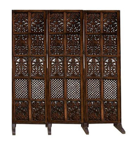 Hindoro Wooden Room Divider/Wood Separator/Office Furniture/Wooden Partition 4 Panel