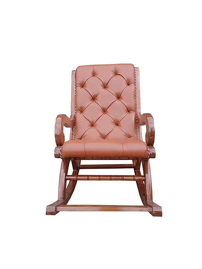 Hindoro Enterprises Royal Amazing King Rocking Chair with Foot Rest Stool and Cushion