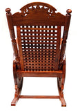Hindoro Teak Wood Rocking Chair For Living Room /Parents in Glossy finish
