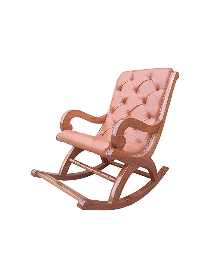 Hindoro Enterprises Royal Amazing King Rocking Chair with Foot Rest Stool and Cushion