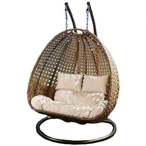 Hindoro Outdoor Furniture Double Seater Hanging Swing (Gold)