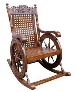 Hindoro Amazing Hand Carved Sheesham Wood Rocking Chair