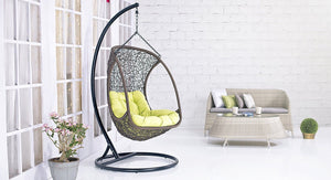 Hindoro Outdoor - Balcony Swing Chair with Stand (Brown)