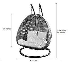 Hindoro Outdoor Furniture Double Seater Hanging Swing (Gold)