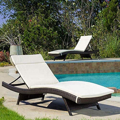 Hindoro Swimming Pool Leisure Lounge Sunlounger Sofa Garden Wicker Rattan Double Chaise Waterproof Lounger Daybed