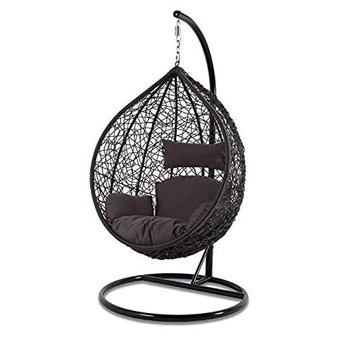 Hindoro Outdoor/Indoor/Balcony/Garden/Patio Swing Chair with Stand and Cushion Set
