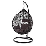 Hindoro Outdoor/Indoor/Balcony/Garden/Patio Swing Chair with Stand and Cushion Set