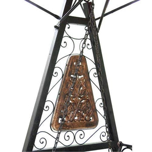 Hindoro Iron & Wooden Swings/Jhoola for Home & Garden Brown
