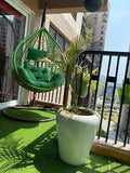 Hindoro Single Seater Hanging Swing Chair with Cushion (Green)