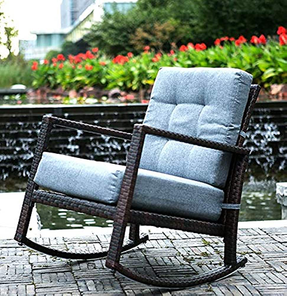 Patio wicker rocking deals chairs