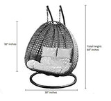 Hindoro Outdoor/Indoor Furniture Double Seater Hanging Swing