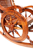 Hindoro Teak Wood Rocking Chair For Living Room /Parents in Glossy finish