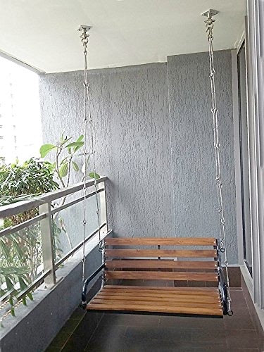 Hindoro Swing Hanging Hammock Chair Teak Wooden for Indoor Outdoor Balcony Swings 137 cm Size jhula