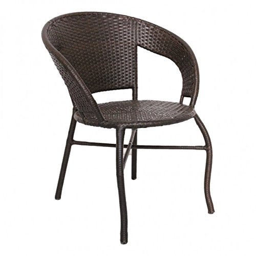 Hindoro Outdoor Garden Patio Seating 4 Chairs and Table Set (Brown)