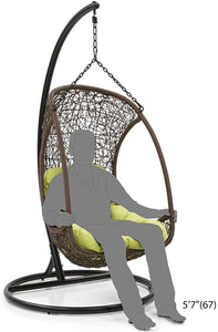 Hindoro Outdoor - Balcony Swing Chair with Stand (Brown)