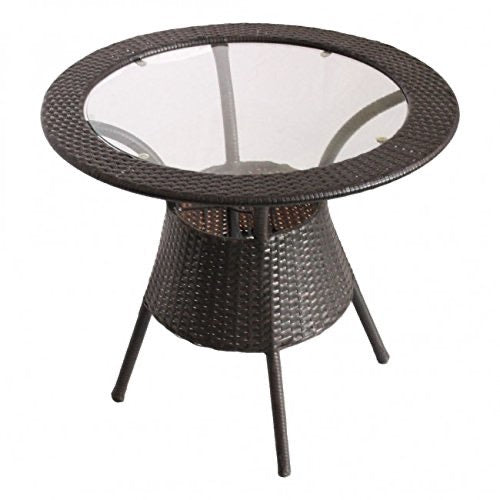 Hindoro Outdoor Garden Patio Seating 4 Chairs and Table Set (Brown)