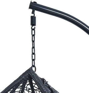 Hindoro Single Seater Swing Chair with Stand & Cushion & Hook Outdoor/Indoor/Balcony/Garden/Patio/Home Improvement