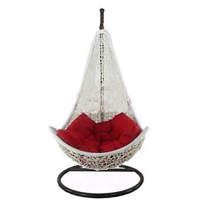 Hindoro Swing Hammock Chair for Adult Swings Jhula with Stand 120 kg Capacity (White)